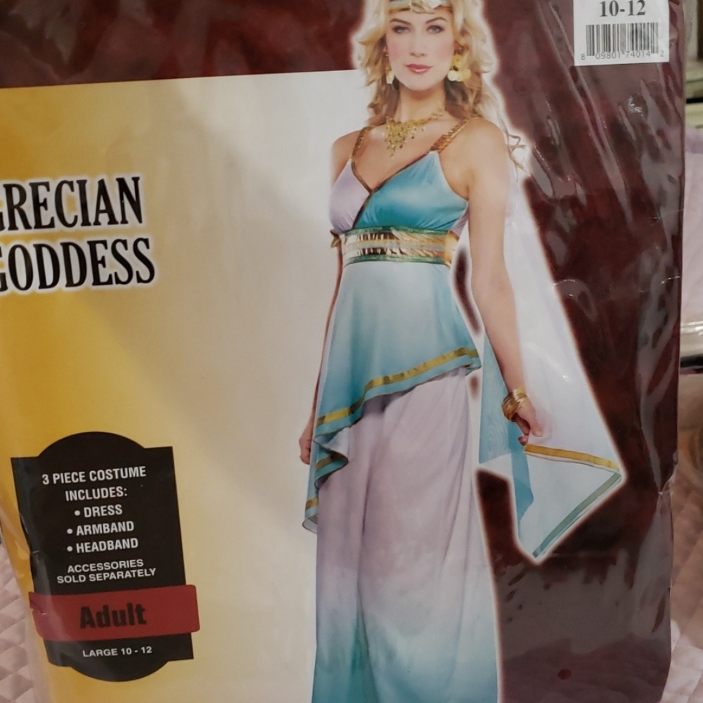 Grecian Goddness costume dress with armband and h